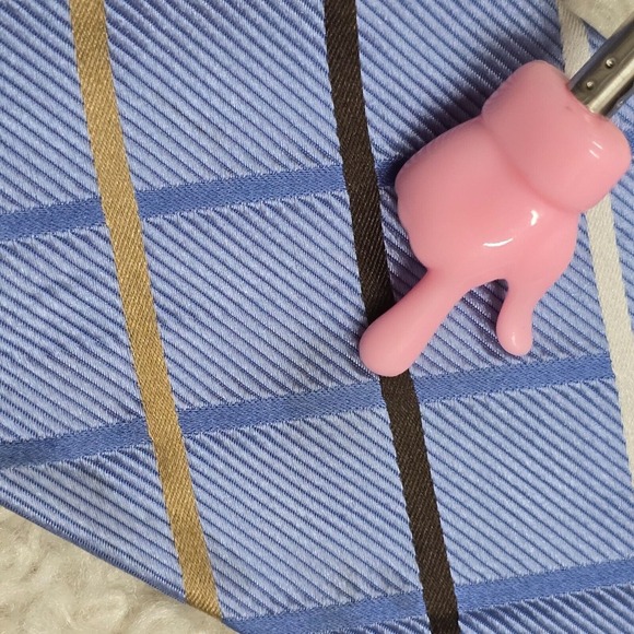 Donald J Trump Signature‎ Collection Tie Blue Check 100% Silk Gold Bar READ - Picture 6 of 12